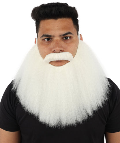 HPO Men’s Viking Beard & Mustache Set – Warrior Facial Hair Accessory | Multicolor Options | Ideal for Sea Giant Look, Mythical Barbarian Roleplay, Halloween & Cosplay