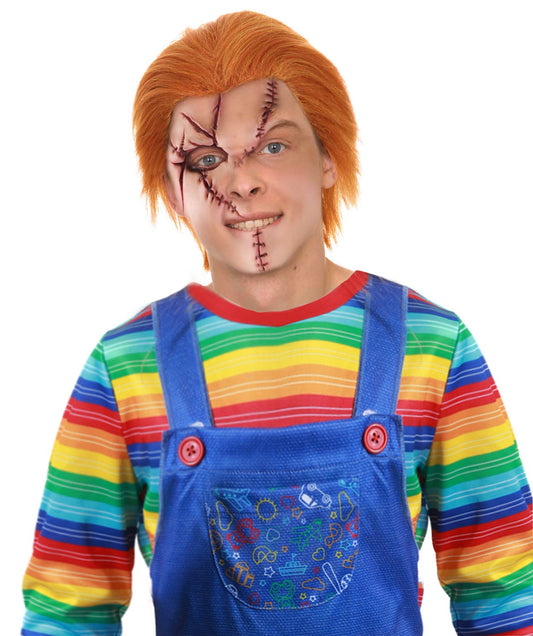 Creepy Doll Cult Wig | Orange Wig | Premium Breathable Capless Cap