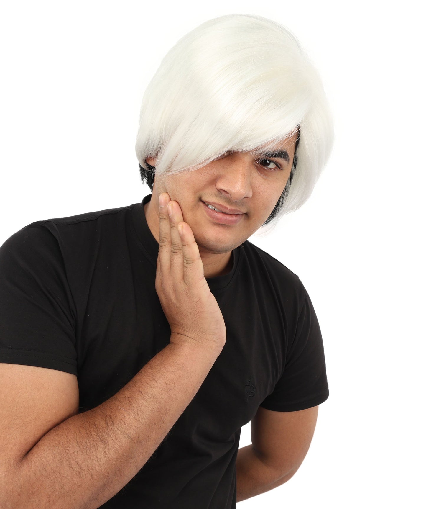 Men's Short Dramatic Texture Wig | Multiple Color Option | undercut, multi-layered messy styling | Halloween, cosplay, drag, theatrical performances, and themed parties