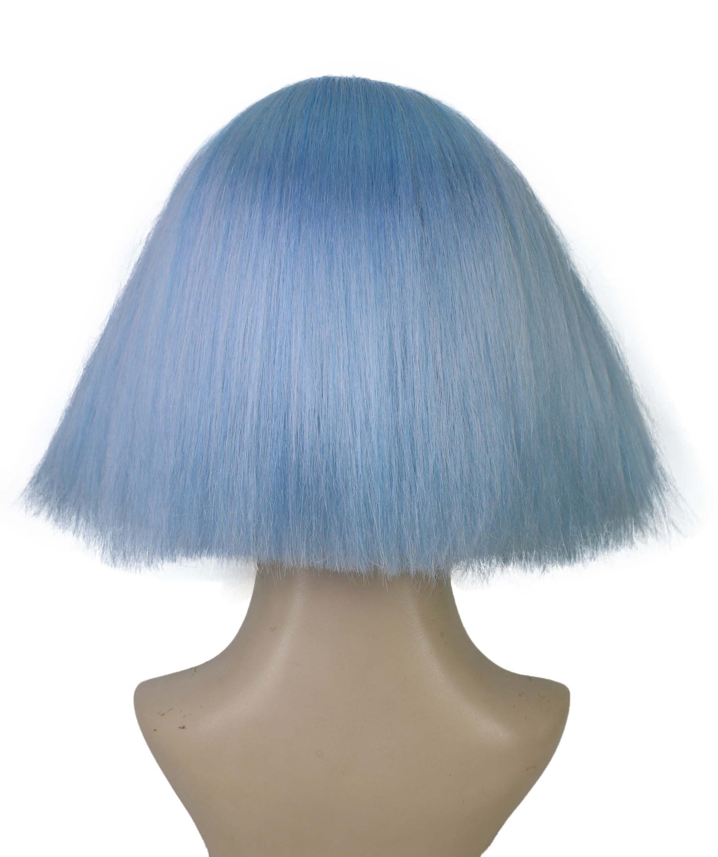 Women’s Light Blue Bob-styled Highlighter Haired Portraits Wig, Non-flammable Synthetic Fiber Wig | HPO