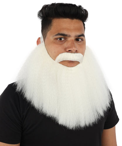 HPO Men’s Viking Beard & Mustache Set – Warrior Facial Hair Accessory | Multicolor Options | Ideal for Sea Giant Look, Mythical Barbarian Roleplay, Halloween & Cosplay