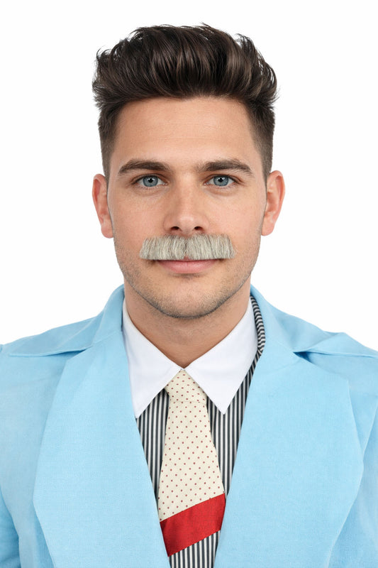 HPO Men's Human Hair Fake Mustache Fancy Facial Hair Multiple Colors