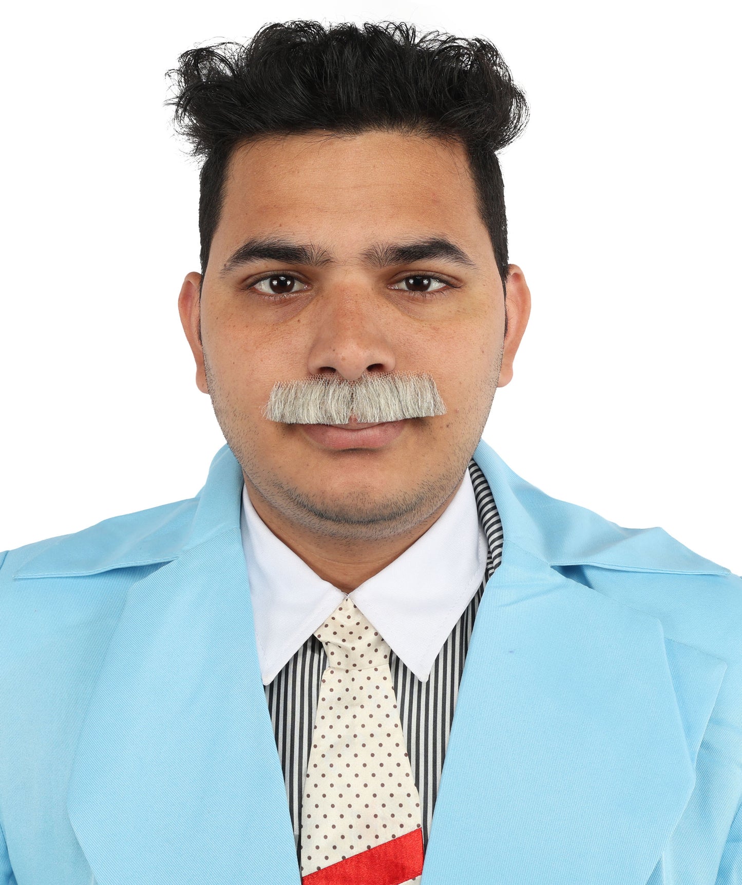 HPO Men's Human Hair Fake Mustache Fancy Facial Hair Multiple Colors