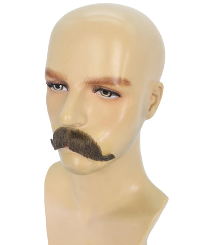 HPO Men's Setit Brown Moustache Facial Hair | Natural-Looking Style |  Synthetic Fiber
