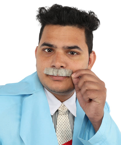HPO Men's Human Hair Fake Mustache Fancy Facial Hair Multiple Colors