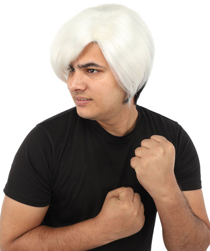 Men's Short Dramatic Texture Wig | Multiple Color Option | undercut, multi-layered messy styling | Halloween, cosplay, drag, theatrical performances, and themed parties