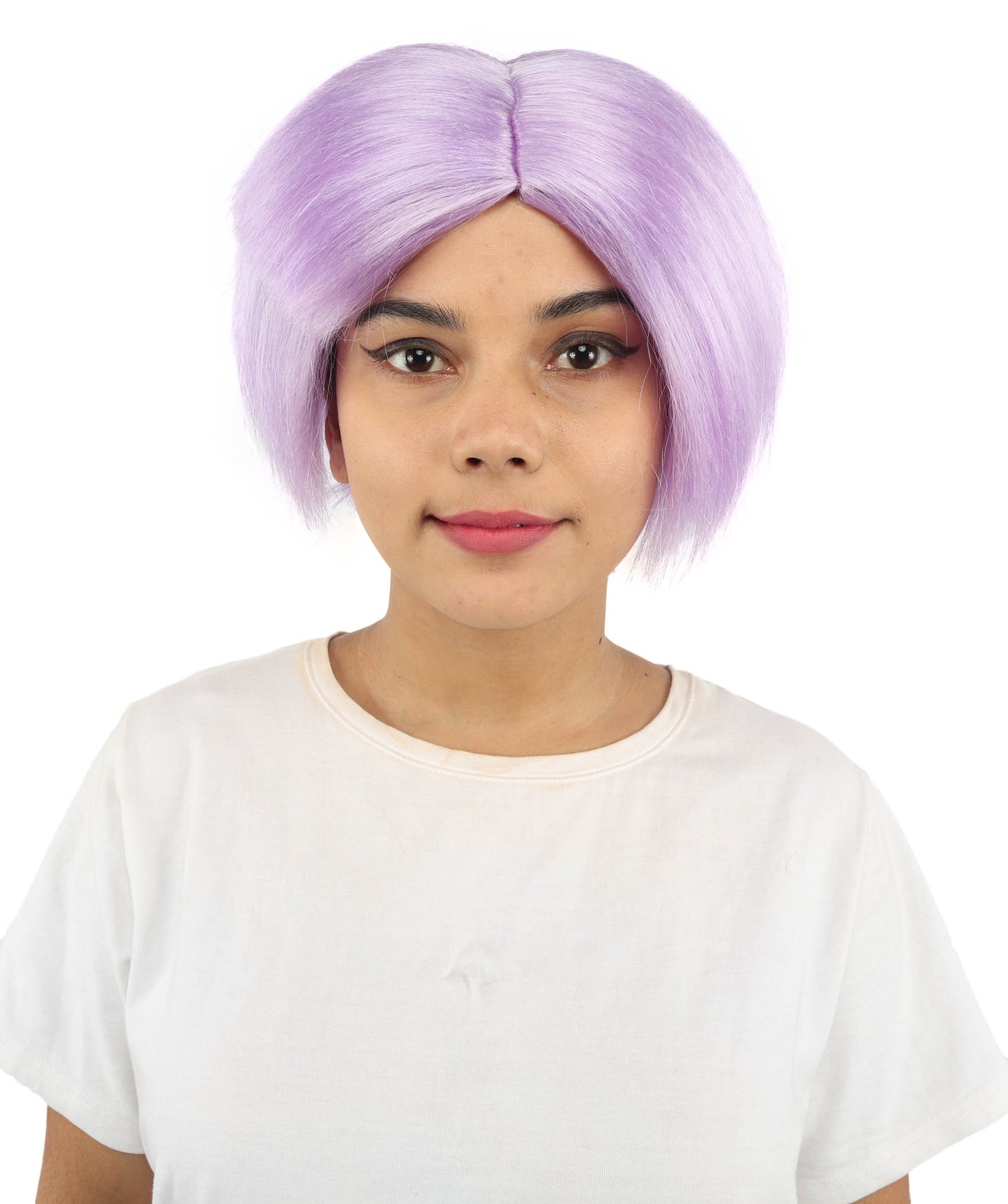 HPO Women’s Neon Yellow Bob Wig with Bangs—Bright Straight Cut Wig | Celebrity Inspired Hairpiece for Party, Halloween and Cosplay