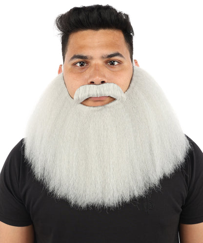 HPO Men’s Viking Beard & Mustache Set – Warrior Facial Hair Accessory | Multicolor Options | Ideal for Sea Giant Look, Mythical Barbarian Roleplay, Halloween & Cosplay