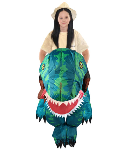 HPO Unisex Dino Rider Costume – Fierce Dinosaur and Rider Outfit for Halloween,Festivals – Lightweight, Comfortable, One Size Fits Most