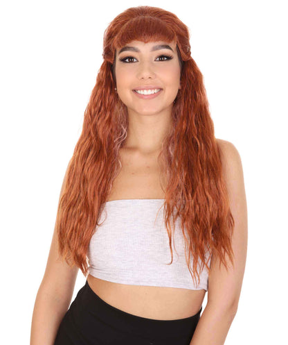Women's Comic Half-wavy Wig | Peach Wigs | Premium Breathable Capless Cap