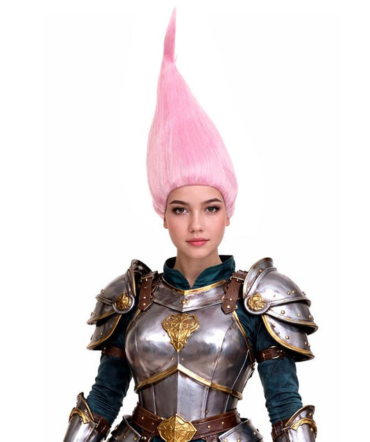 Unisex Dwarf Wig | Neon Pink Tall Wig | Premium Breathable Capless Cap