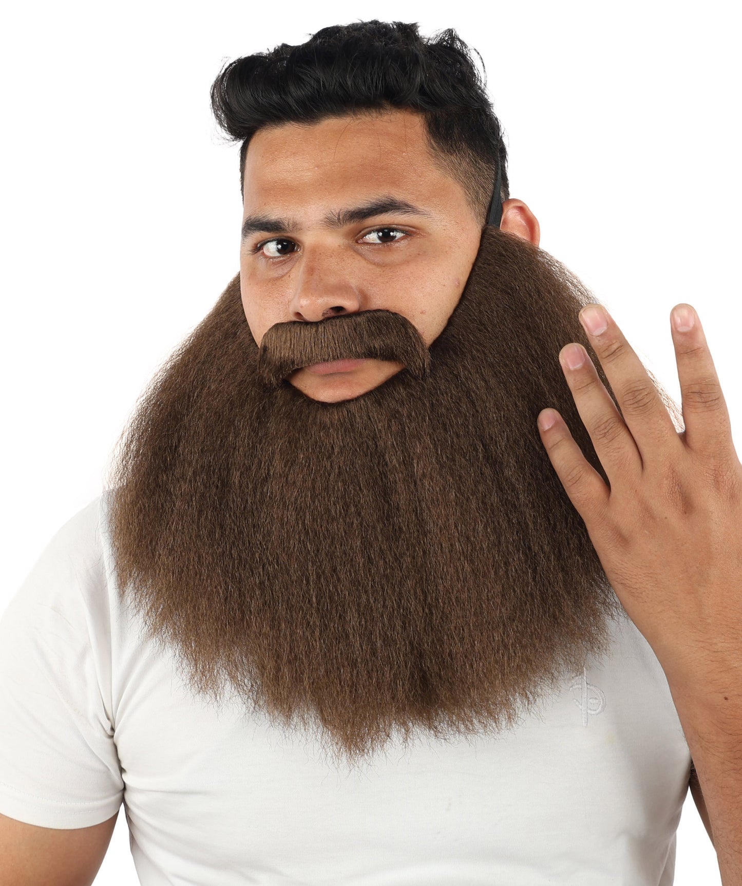 HPO Men’s Viking Beard & Mustache Set – Warrior Facial Hair Accessory | Multicolor Options | Ideal for Sea Giant Look, Mythical Barbarian Roleplay, Halloween & Cosplay