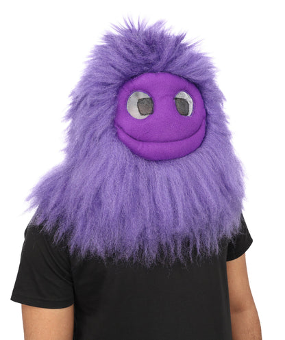 Adult Full Purple Monster Fur Bundle Costume & Mask Set | Body Suit with Head Mask | Ideal for Halloween, Cosplay and Parties