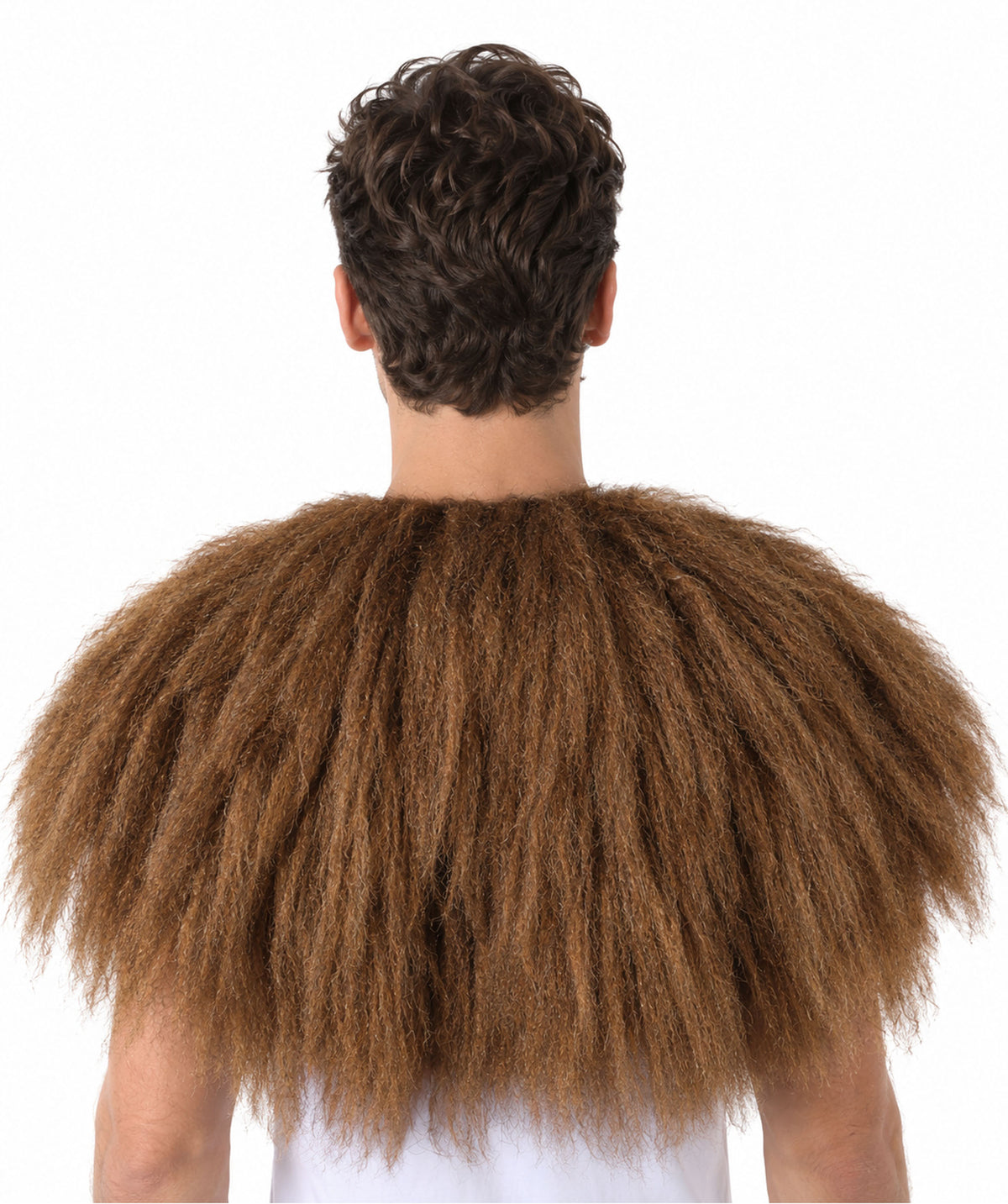 HPO Unisex Vikings Norsemen Dark Brown Fur Faux Mantle | Flame-retardant Synthetic Fiber, Fancy Accessory