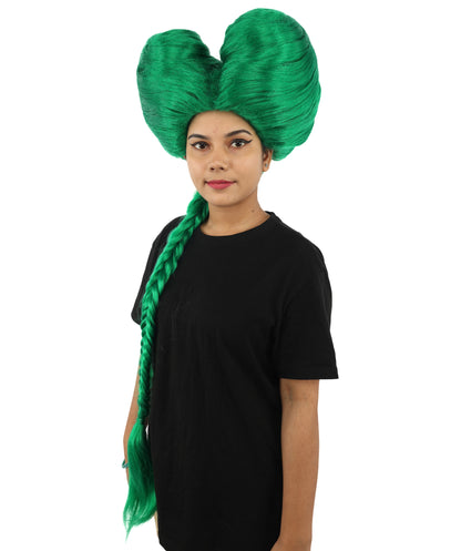 HPO Women’s Extra Long Golden Brown Count Dracula Wig | 42 Inch Synthetic Hairpiece Ideal for Gothic Noble Costume Halloween Cosplay Party Fancy Dress