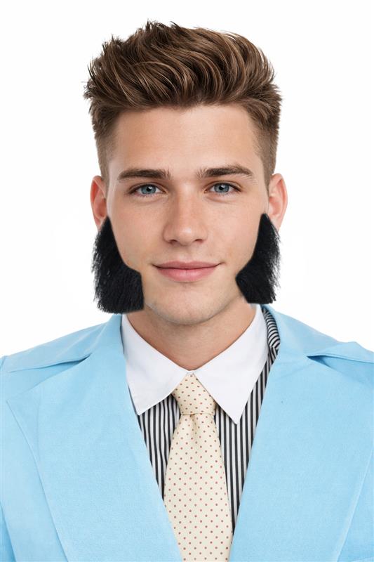 HPO Men's Fake Facial Mutton Chops Side Burns | Multiple Color Options
