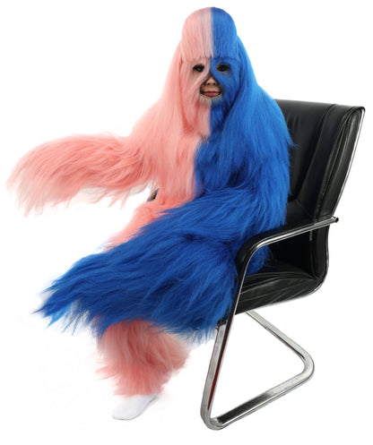HPO Teen Extreme Hairy Person Two Part Costume, Mask and Bundle Set - Full-Body Hair Suit Extra-Long Costume Wig for Halloween, Cosplay & Parties - Multiple Color Options