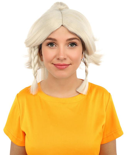 HPO Women's Multicolor Alien Nature Spirit Hair | Dark Textured Bob with Beaded Braids, Heat Resistant Synthetic Fiber & Breathable Mesh | Halloween, Fantasy Roleplay, Themed Party, Theater & Carnival
