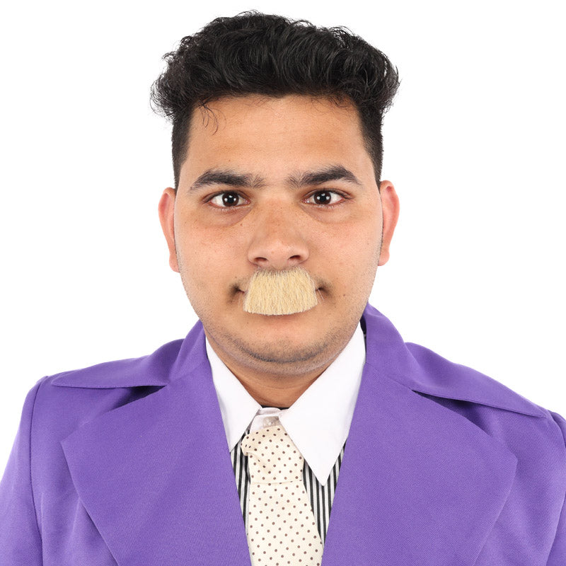 Men's Toothbrush Human Hair Mustache |  Off-White Facial Hair | HPO