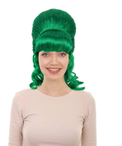 HPO Women's Class 60's Brown Half Updo Wig with Ponytail | Halloween  Wig | Flame-retardant Synthetic Fiber
