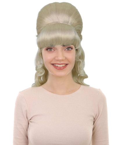 HPO Women's Class 60's Brown Half Updo Wig with Ponytail | Halloween  Wig | Flame-retardant Synthetic Fiber