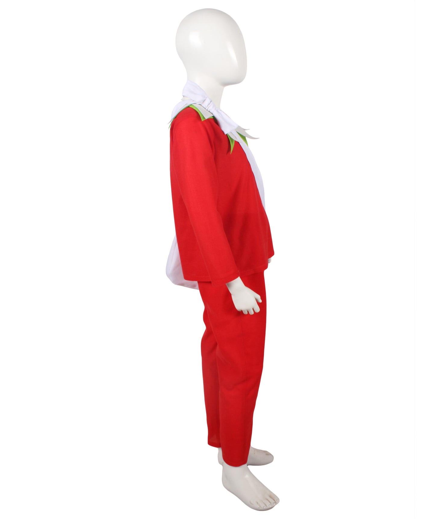 Teens Christmas Costume for Santa's Sidekick Red Costume with Bag| Perfect for Christmas Events| Flame-retardant Synthetic Fabric