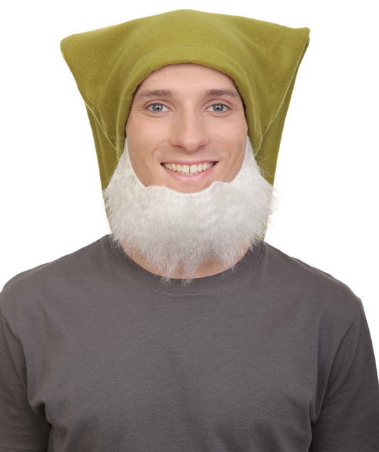 Dwarf Cartoon Beard with Olive Hat