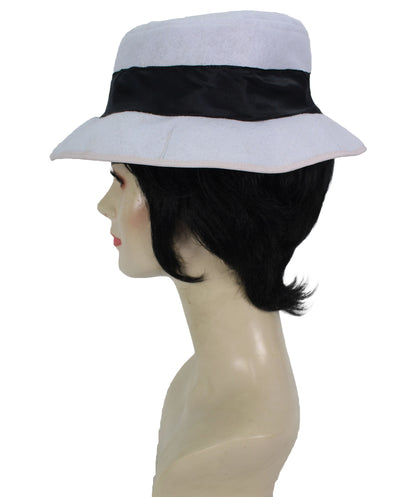 Short Black Wig with Hat