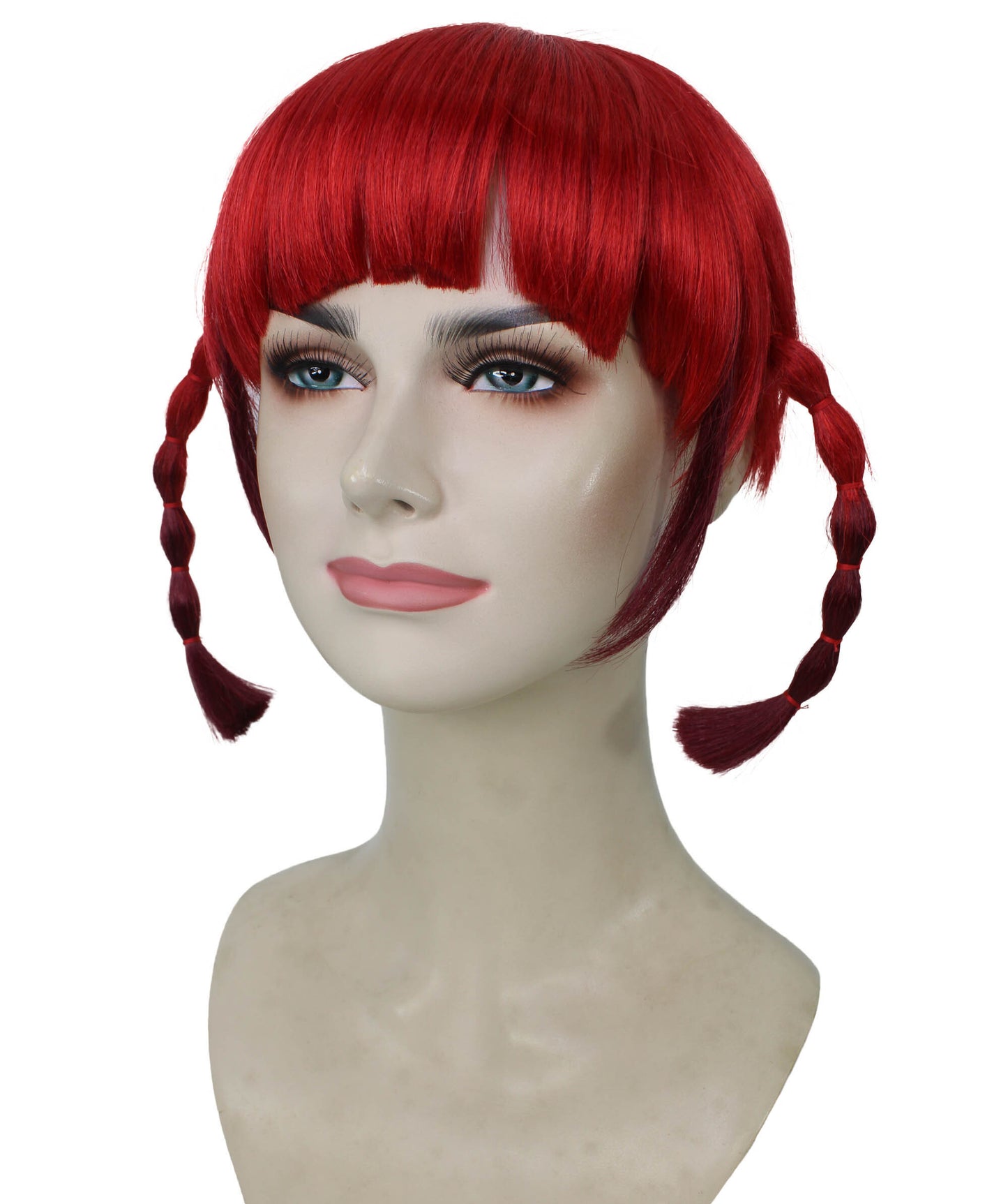 Japanese Anime Character Red Braided Wig