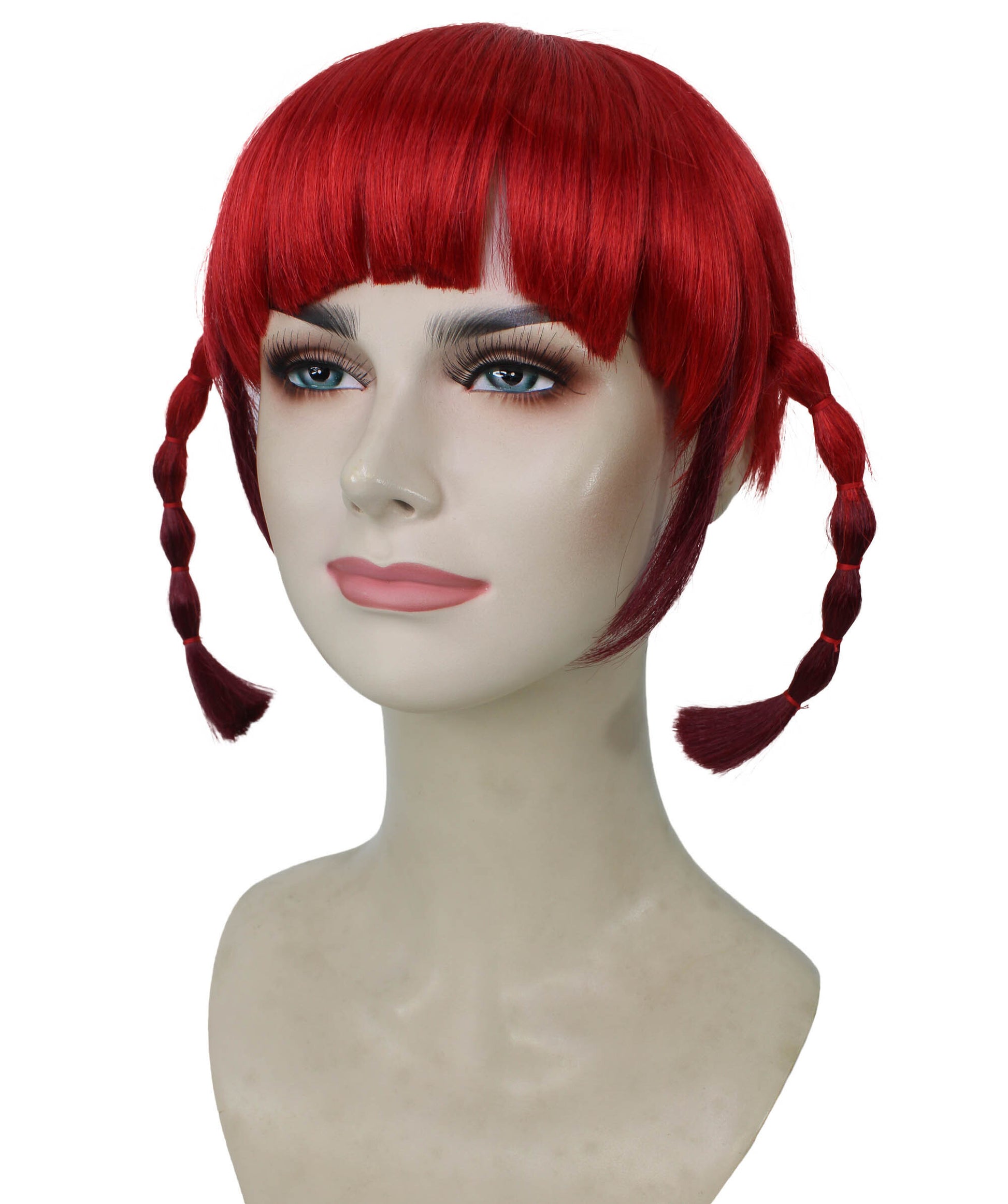 Japanese Anime Character Red Braided Wig