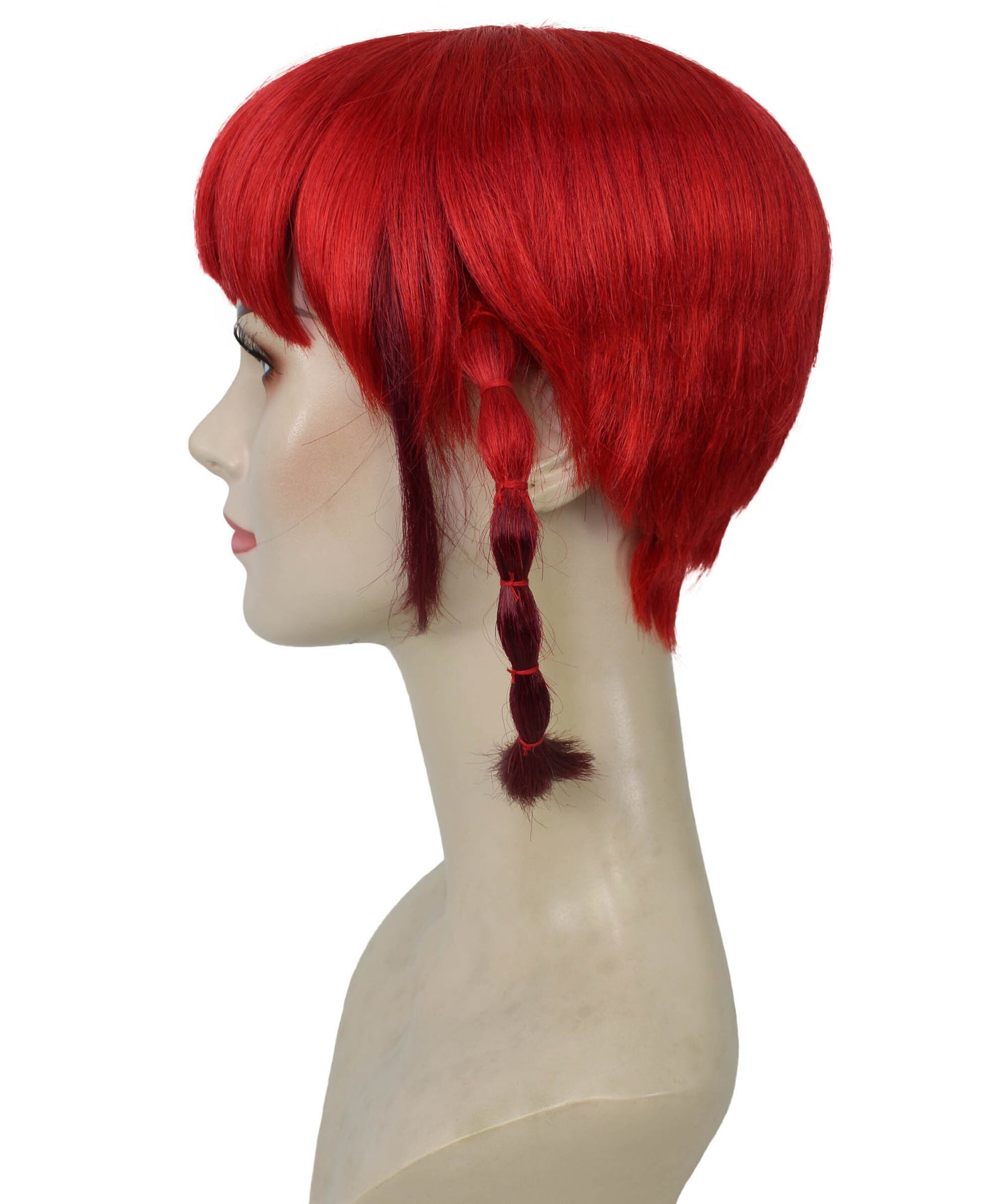 Japanese Anime Character Red Braided Wig