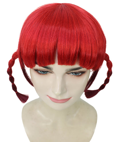 Japanese Anime Character Red Braided Wig