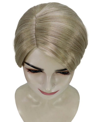 HPO Women's Custom Blonde Bun Wig | Perfect for Halloween | Capless Cap Design | Synthetic Fiber