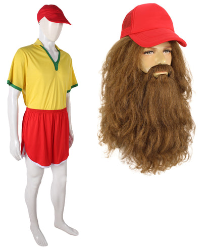 HPO Men's Forrest Runner Movie Character Costume Bundle| Perfect for Halloween| Flame-retardant Synthetic Materials