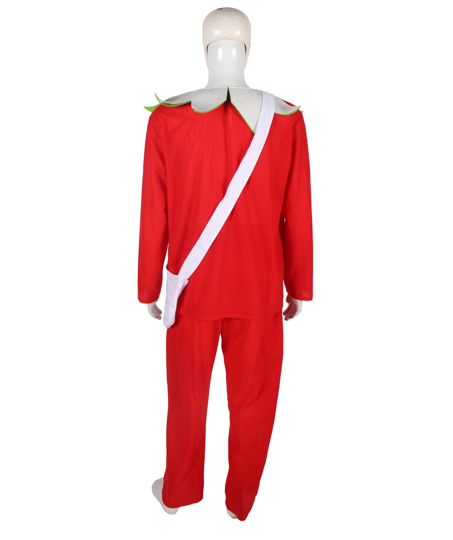 Spread Holiday Cheer with the Adult Men's Santa's Sidekick Costume - A Festive Red Outfit with an Accommodating Gift Bag, Cozy Hand Gloves, and a Classic Pointy Hat