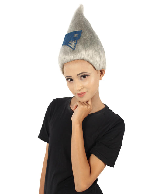 Pointy Troll Grey One Size Wig