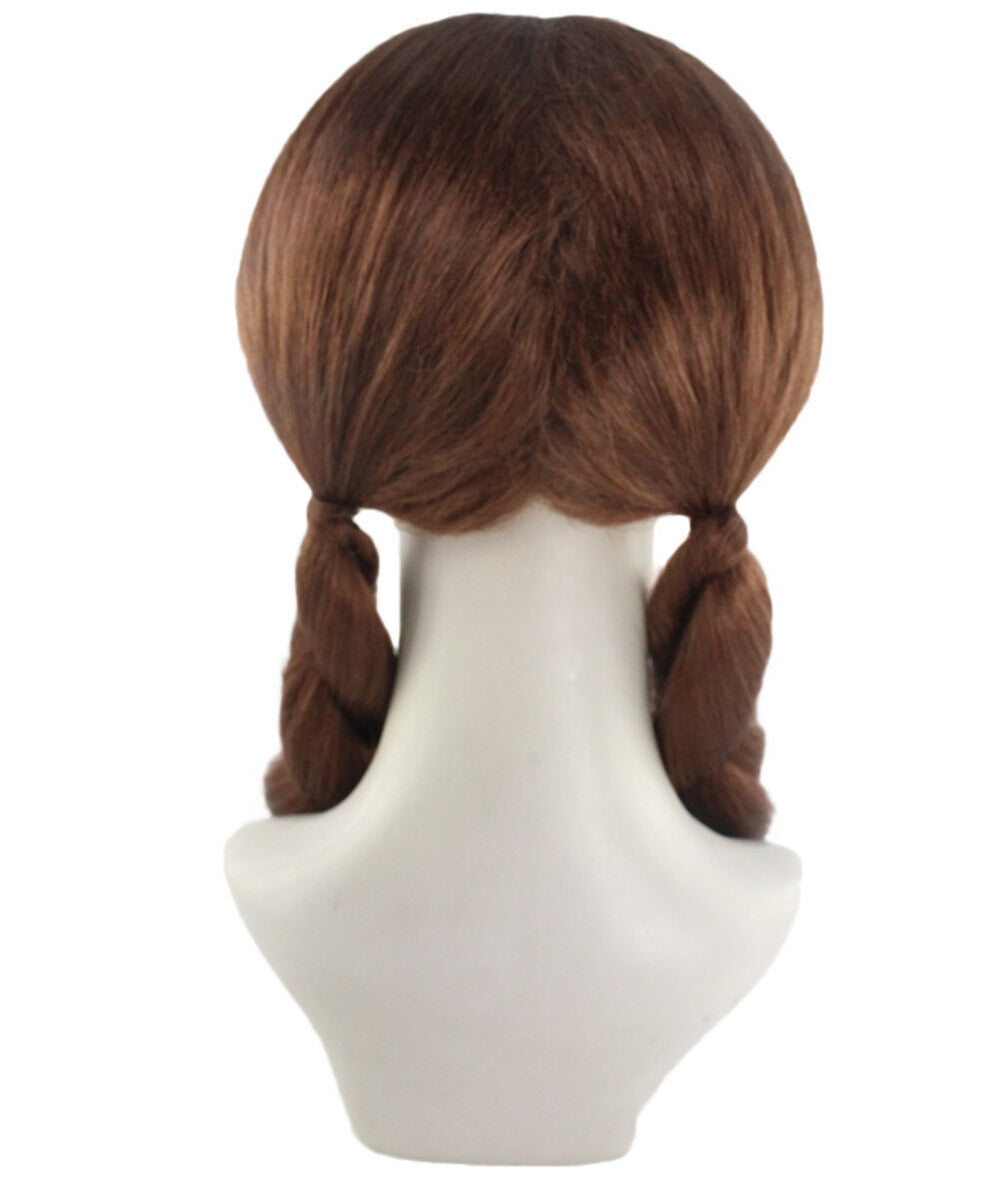Women's Candy Wig | Brown Color | Perfect for Halloween | Flame-retardant Synthetic Fiber