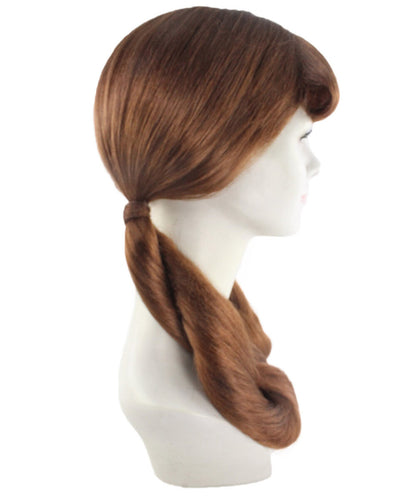 Women's Candy Wig | Brown Color | Perfect for Halloween | Flame-retardant Synthetic Fiber