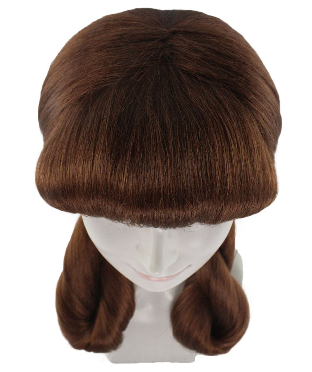 Women's Candy Wig | Brown Color | Perfect for Halloween | Flame-retardant Synthetic Fiber