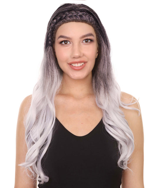 Ombre Black and Grey Carnival Braided Wig