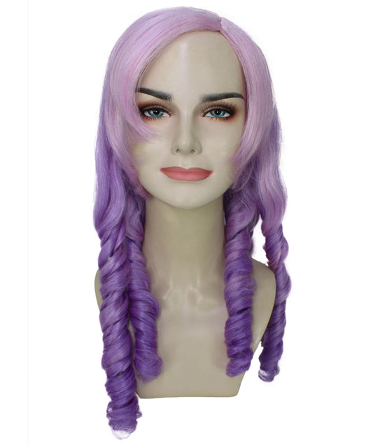 VTuber Gradient Purple Long Curly Wig