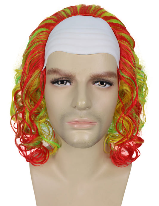 Men's One Size Brown Clown Wig