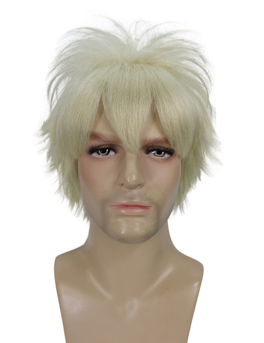 Men's White Spiky Wig