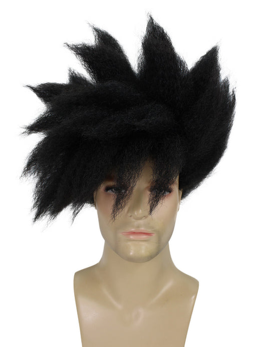 Men's Black Spiky Wig