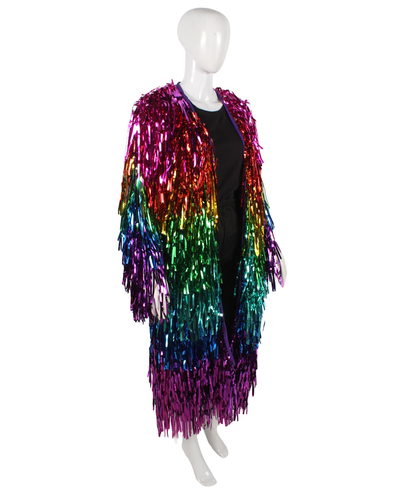 Rainbow and Glitter Ombre Tinsel Jacket