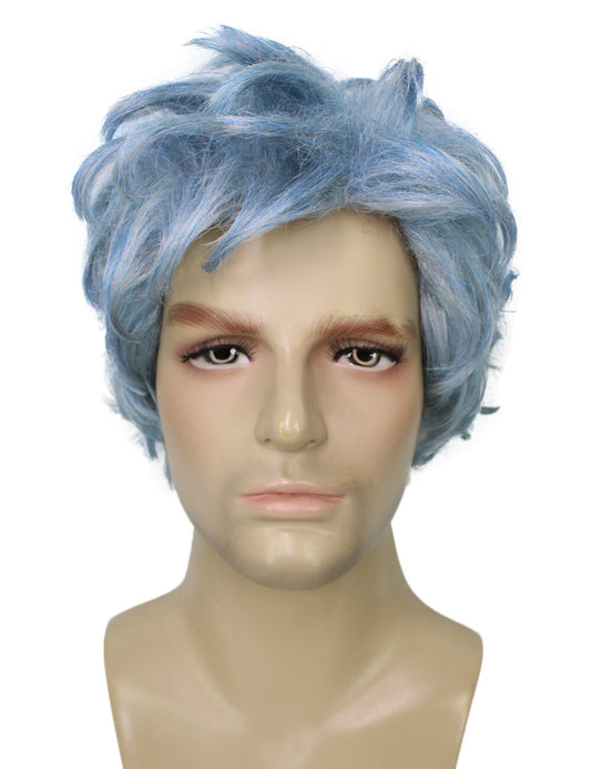 Blue Grey Spiky Wig