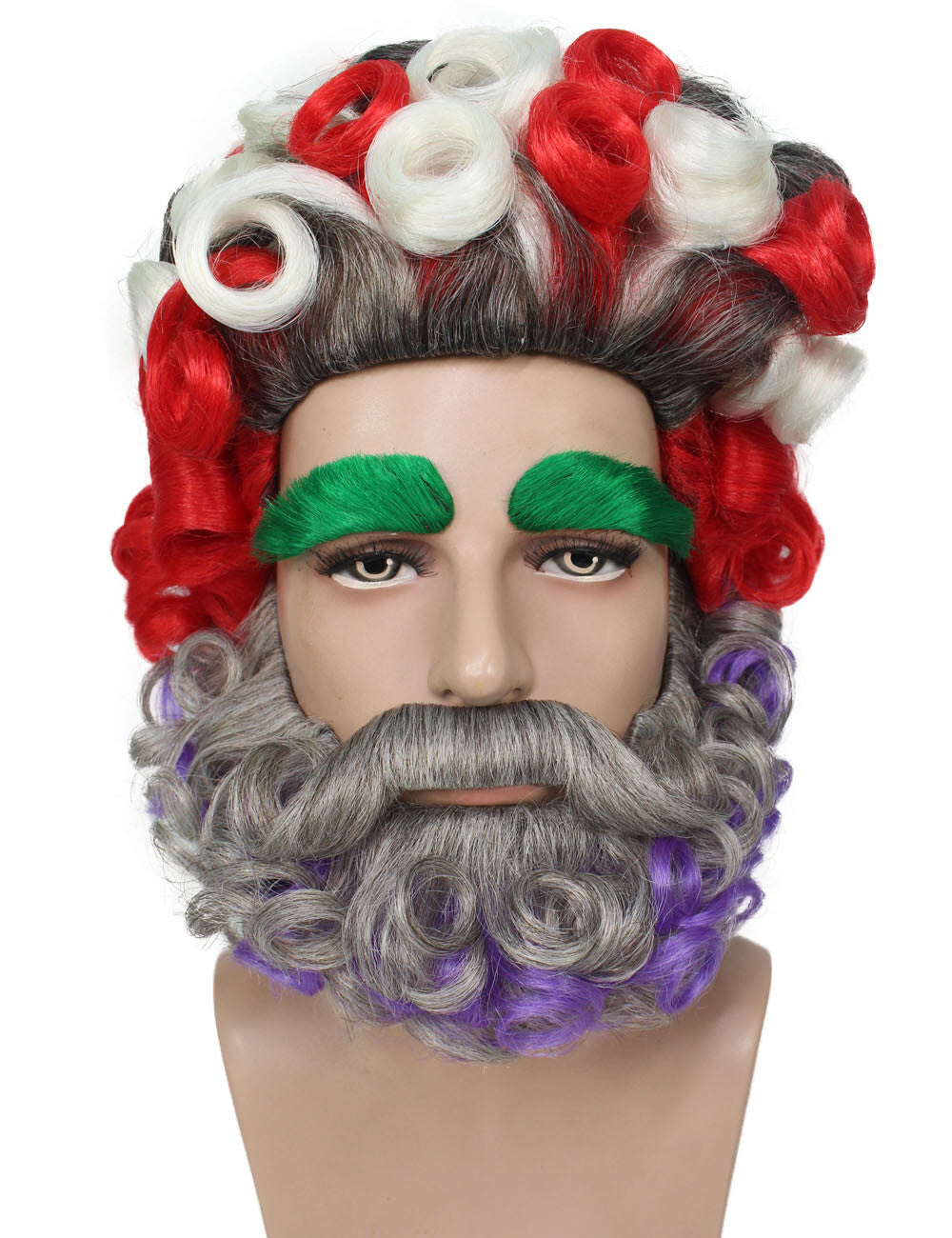 Men's Afro Wig with Beard & Mustache Set