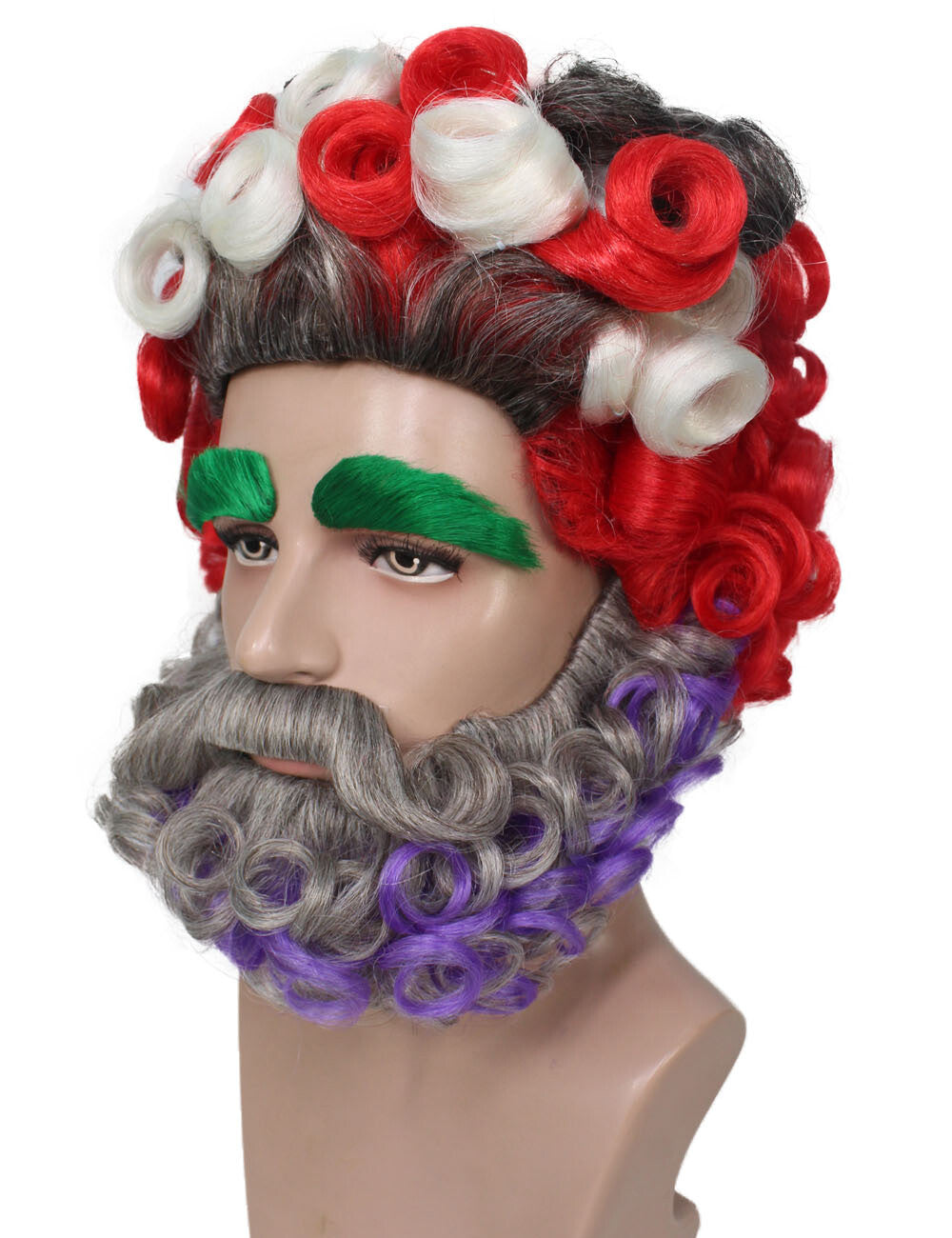 Men's Afro Wig with Beard & Mustache Set