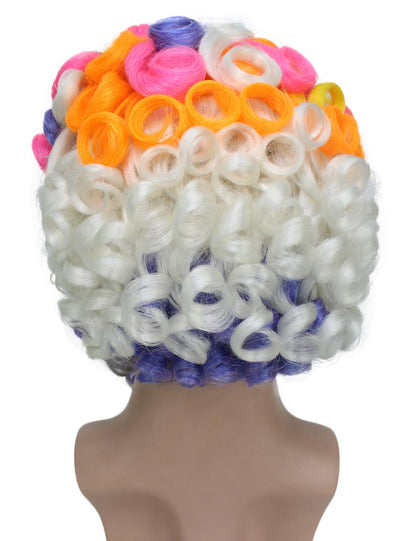 Men's Colorful Afro Wig With Beard