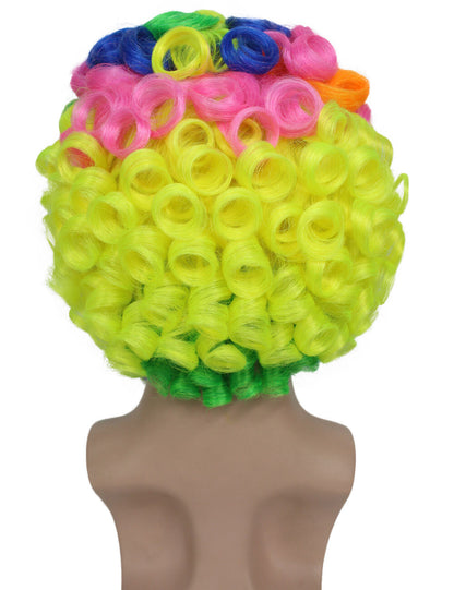 Men's Multicolor Afro Wig With Beard